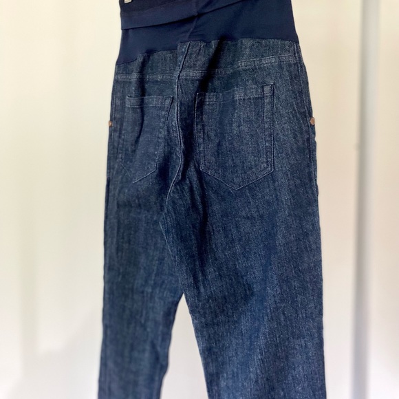 Dark Wash Straight Leg Maternity Jeans - Picture 5 of 7
